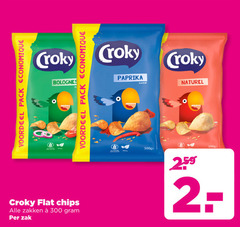  croky chips 300 voordeel pack economique bolognese fu flat zakken zak paprika flavour naturel 