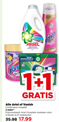  ariel vanish vlekkenverwijderaar wasmiddel 1 2 15 27 30 color frotteuse inwrijf kop 2x gold schoon koude korte wasprogrammas sec protege les couleurs des pour poudre kleuren rapid france combineren stuks vloeibaar flessen wasbeurten 