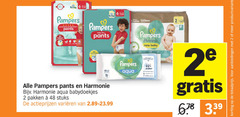  pampers luierbroekjes billendoekjes luiers 2 6 48 99 b premium protection 3x pants baby dry papier papieren works harmonie aqua babydoekjes pakken stuks varieeren new water productvarianten 