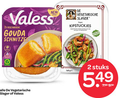  de vegetarische slager valess vegetarisch 2 160 2x gouda schnitzel kipstuckjes stukjes basis vitamin protein ge stuks 