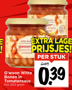  gwoon bonen 200 saus engels witte bon tomatensalade tomatensaus pot lage prijsjes stuk 