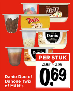  twix danone danio toetje mix ms chocolade duo stuk 69 