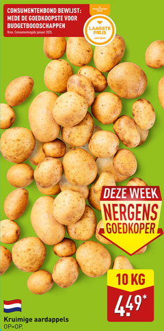  aardappelen 10 consumentenbond consumentengids januari consumenten bond jan week goedkoper kruimige aardappels 