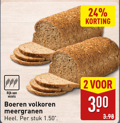  brood 2 24 300 rijk vezels boeren volkoren meergranen stuk 