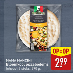  pizzabodem 2 35 mama la cucina tradizionale groente pizzabodems fond pizza aux bloemkool fleur contient fleury inhoud stuks 