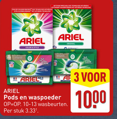  ariel wasmiddel 3 10 1000 nettoyage impeccable avec technologie anti vlekverwijdering des couleurs residus kleurbescherming color style boten carton original boite cool clean technology fresh waspoeder wasbeurten stuk 