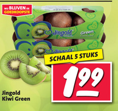  kiwi 5 jingold green tasty schaal stuks 