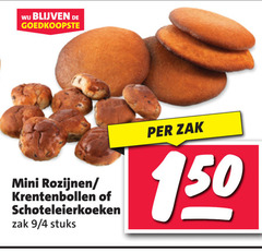  krentenbollen eierkoeken rozijnenbollen 150 mini rozijnen schoteleierkoeken zak 9 4 stuks 