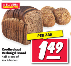  brood 4 koolhydraatarm verlaagd zak bollen 