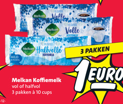  melkan koffiemelk 3 10 mild romig volle to halfvolle halfvol pakken cups 