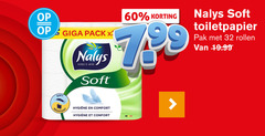  nalys toiletpapier 32 60 giga pack inspired by nature soft pak rollen comfort resistant 