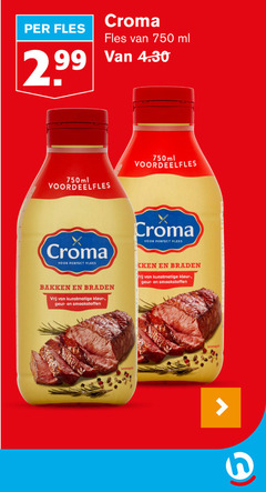  croma olie en vetten 3 750 fles ml 750ml vlees bakken braden vrij kunstmatige kleur geur smaakstoffen ge 