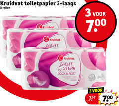  kruidvat huismerk toiletpapier 3 7 8 rollen zacht doux fort papier hygienische lagen couche 