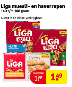  mueslirepen 140 liga muesli melkchocolade repen honing karakter knapperige 