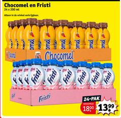  chocomel fristi chocolademelk drinkyoghurt 24 200 1800 ml calcium mol 200ml pak 