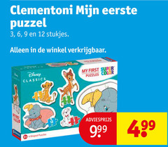  clementoni legpuzzel 3 6 9 12 puzzel stukjes my disney classics super puzzles color 