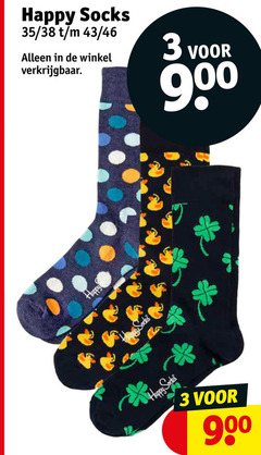  damessokken 3 happy socks 35 46 90 