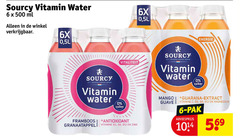  sourcy fruitdrank 6 500 vitamin water ml 6x energie nederlandse suiker framboos antioxidant granaatappel vitamine zink mango guave guarana extract magnesium pak 