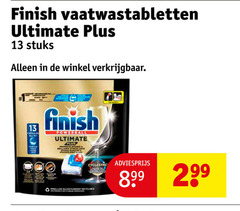  finish vaatwasmiddel 13 vaatwastabletten ultimate stuks capsules allin powerball 