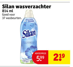  silan wasverzachter 219 ml wasbeurten fris lentegevoel du print 00 