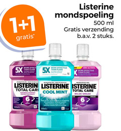  listerine mondwater 1 2 6 500 mondspoeling ml verzending stuks 5x effect floss effective zero alcohol bain bouche bouchees total cari tandbescherming protection dents cool mint achterblijven tanden aide care milde 