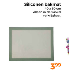  bakmat 30 40 siliconen cm 