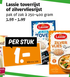  lassie rijst toverrijst zilvervliesrijst pak zak stuk kilo v.a. weren zilver vlies r 