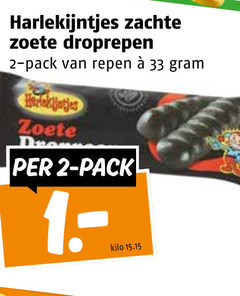  drop 2 33 harlekijntjes zachte zoete pack repen kilo 