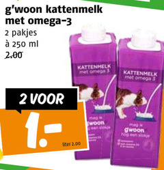  gwoon kattenmelk 1 2 3 250 omega ml liter slagers 