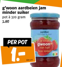  gwoon jam 320 aardbeien minder suiker pot kilo aardbei us week 