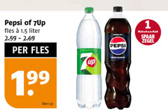  7-up pepsi frisdrank cola 1 fles liter up two sugar kitchenaid spaar zegel 