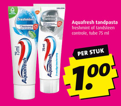  aquafresh tandpasta 3 24 100 freshmint bescherming tandsteen controle ml 75ml tube stuk 