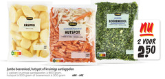  aardappelen boerenkool hutspot groenten 2 250 300 500 nutri score jumbo kruimig koken min houdbaar gekoeld gesneden ui wokken gebruiken kruimige zakken 