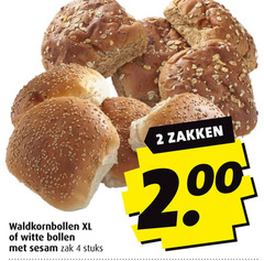  bolletjes 2 4 waldkornbollen xl witte bollen sesam zak stuks zakken 