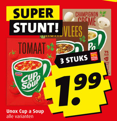  unox soep 3 10 super tomaat champignon stuks 3x cup soup 