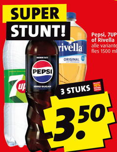  7-up rivella pepsi cola frisdrank 3 10 1500 super taste fles ml original licht zero sugar stuks 50 