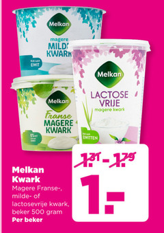  melkan kwark 500 eiwit vet mild franse lactose vrije lactosevrije beker eiwitten 