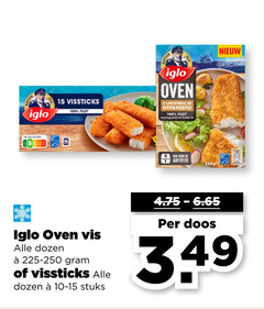  iglo vissticks lekkerbekjes 2 15 100 filet oven gepaneerd dok airfryer vis dozen stuks doos 