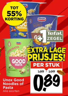  unox noodles 55 rund carbonara good pasta soorten tefal lage prijsjes stuk 