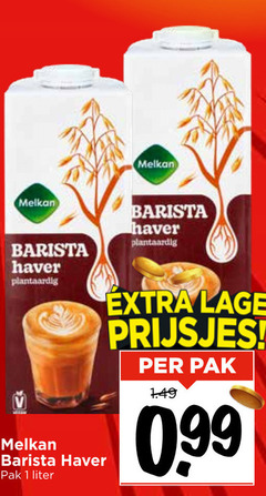  melkan soja melk 1 barista haver plantaardig pak liter lage prijsjes 