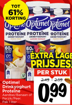  optimel drinkyoghurt 1 60 www feel aardbei banaan perzik peer pak liter lage prijsjes stuk 