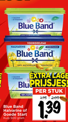  blue band margarine 23 100 500 halvarine 8 vitamines ingredienten lage start kuip stuk 