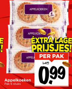  koeken 6 appelkoeken lage prijsjes appel pak stuks 