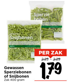  snijbonen sperziebonen 225 400 sperzie hopen gewassen zak 