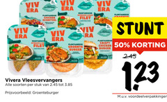  vivera vegetarisch 50 chicken schnitzel vegetarische spinazie mars filet groente burger crispy vleesvervangers soorten stuk groenteburger 