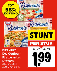  dr oetker diepvriespizza ristorante gluten diepvries dr. soorten stuk 