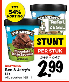  ben and jerrys ijsspecialiteit chocolate fudge brownie diepvries ijs soorten ml tefal zegel stuk 