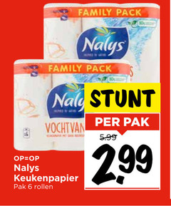  nalys keukenpapier 6 family pack vocht pak rollen 5.99 