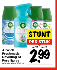  airwick luchtverfrisser 34 250 fresh top odeurs stort gelen freshmatic navulling spray soorten ml stuk 