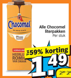  chocomel chocolademelk enige suiker stuk romi 